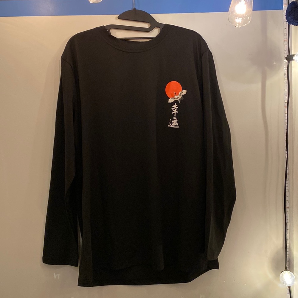 Black Japanese Long sleeve shirt